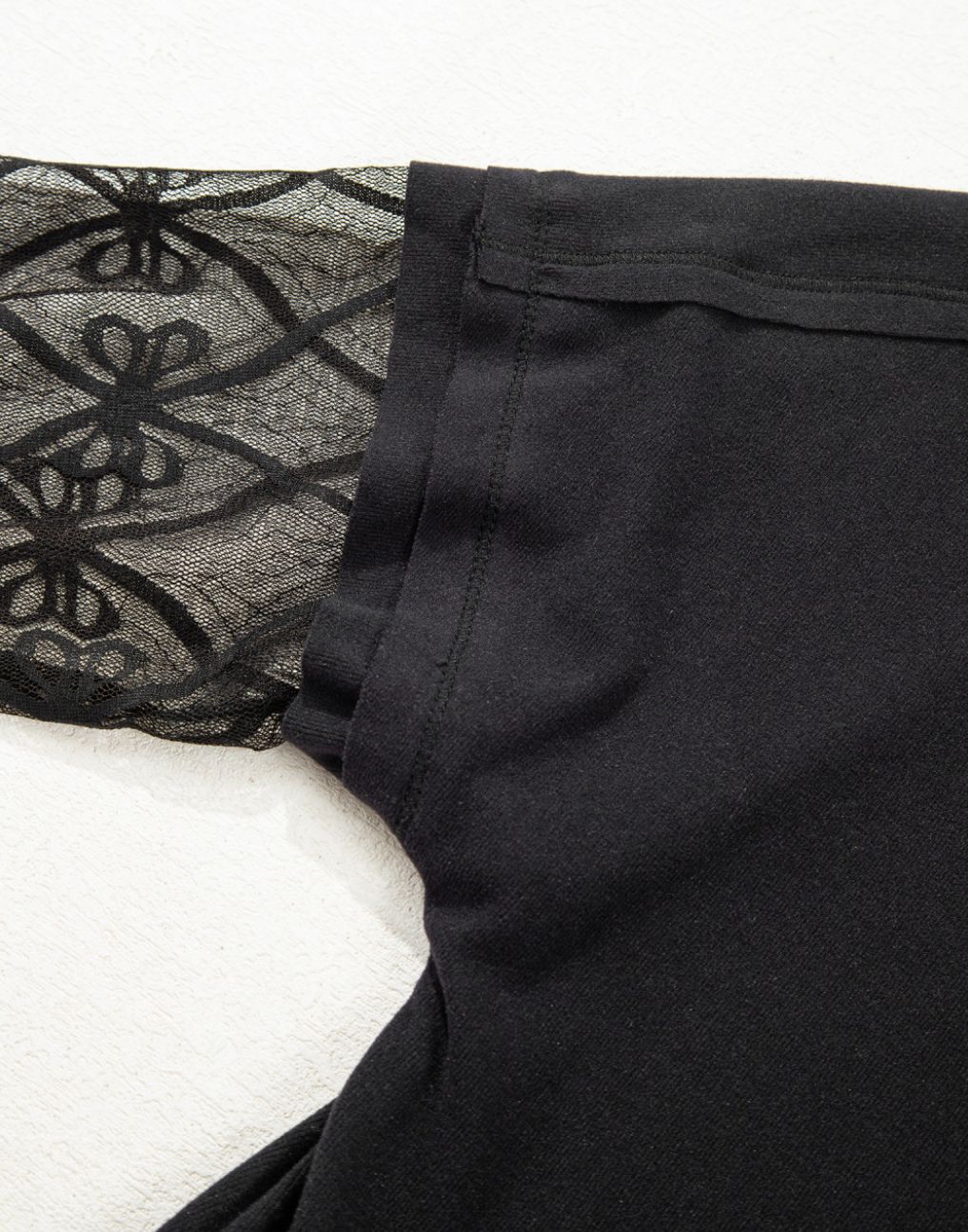 Black Bow Patchwork Long Sleeve