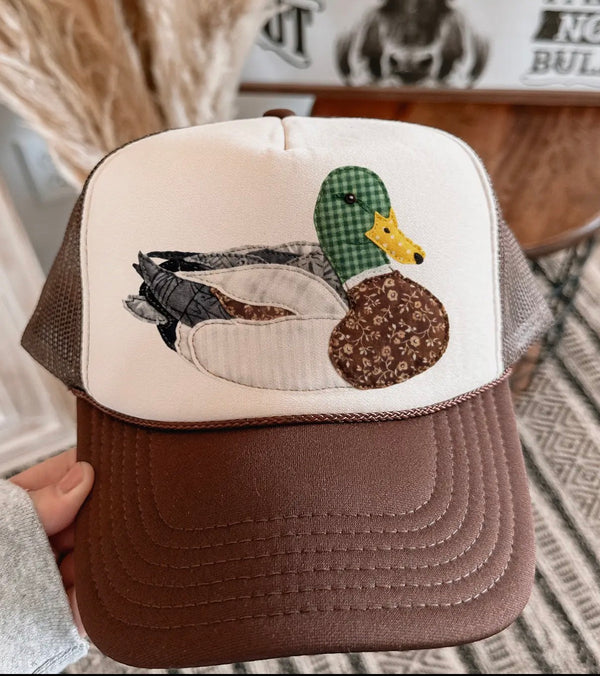Grannys Faux Patchwork Mallard Trucker Hat