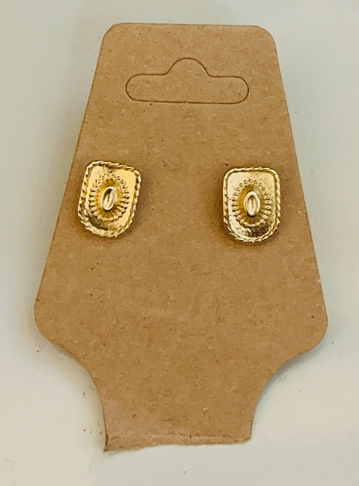 Gold Cowboy Hat Earrings