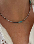 Turquoise Beaded Boho Retro Necklace