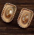 Gold Cowboy Hat Earrings