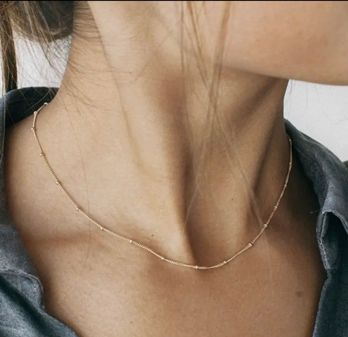 Gold and Silver Choker Necklace